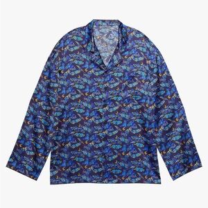 Savage X Fenty Blue Patterned Pajama Top